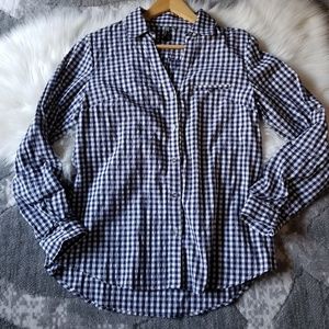 KUT FROM THE KLOTH GINGHAM BUTTON DOWN SHIRT